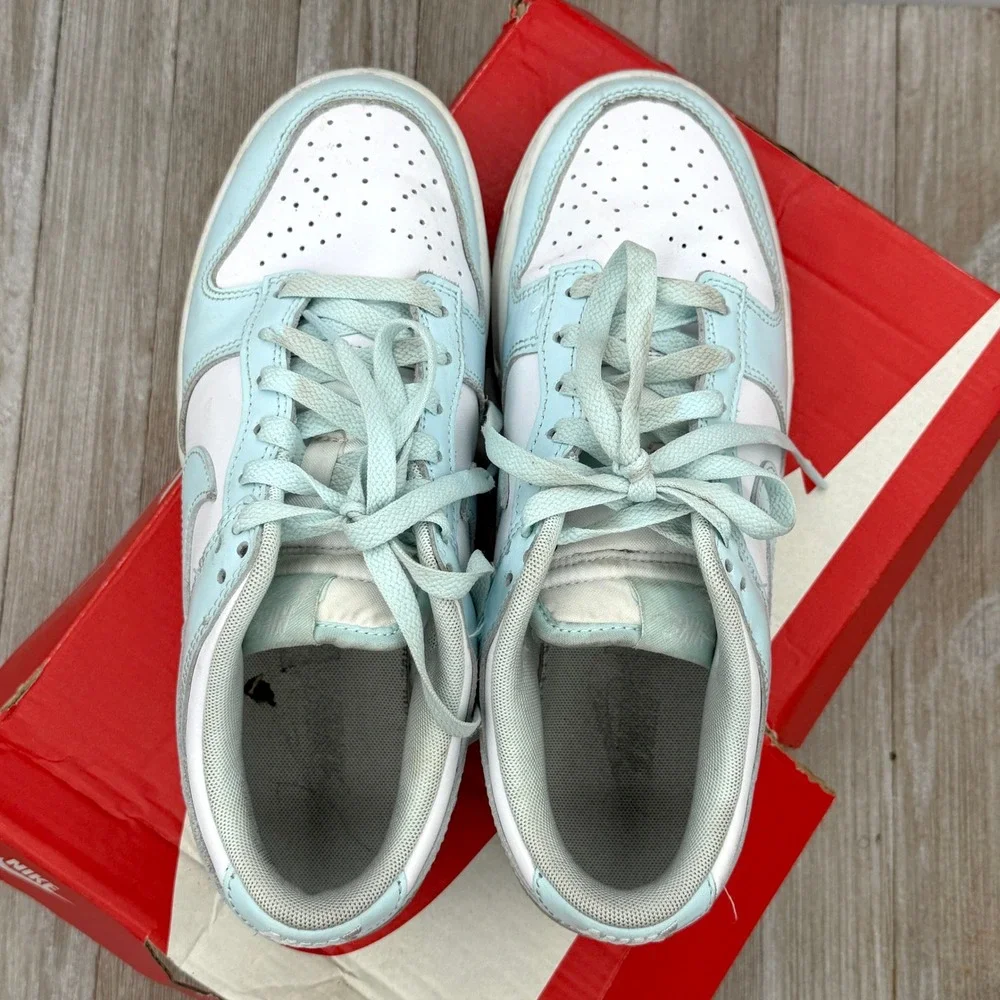 Nike Dunk Low Retro White Glacier Blue Mens 6.5 Womens 8 Sneakers DV0833-104